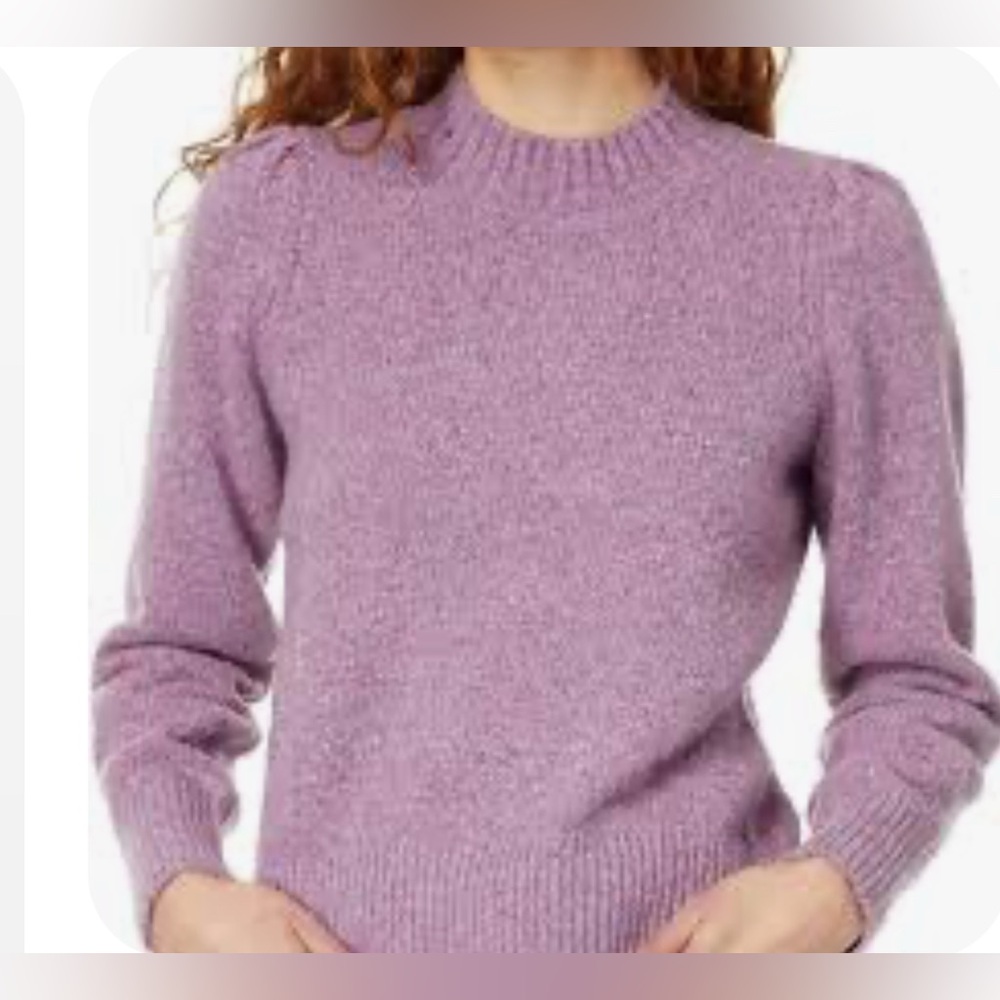 Faherty Lavender Boone Merino  Crew Neck Sweater. Size L